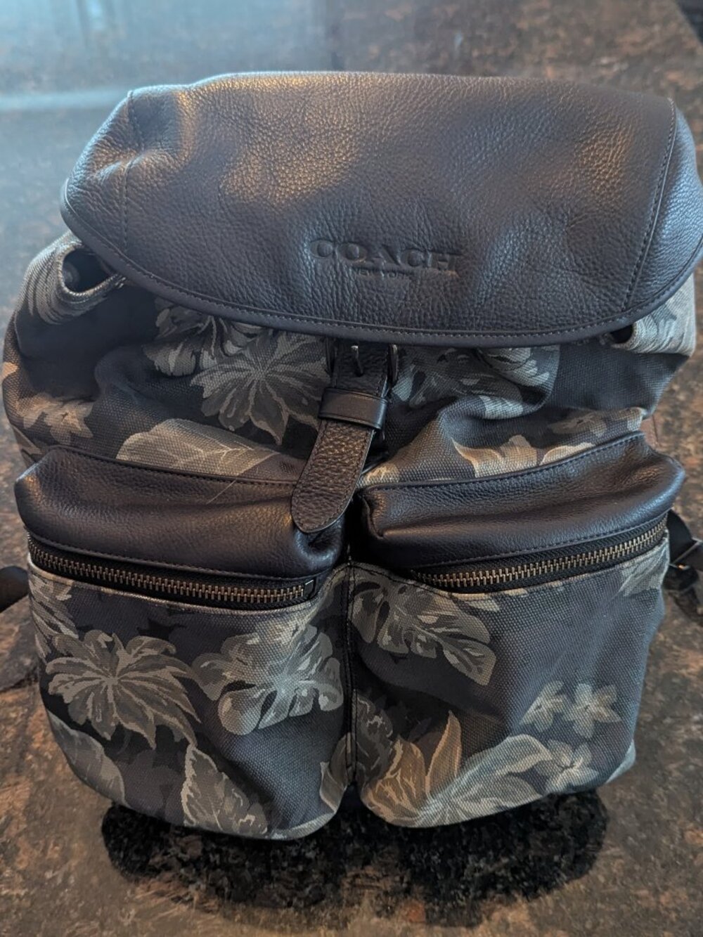 Coach Hawaiian Palm Print Rucksack / Backpack